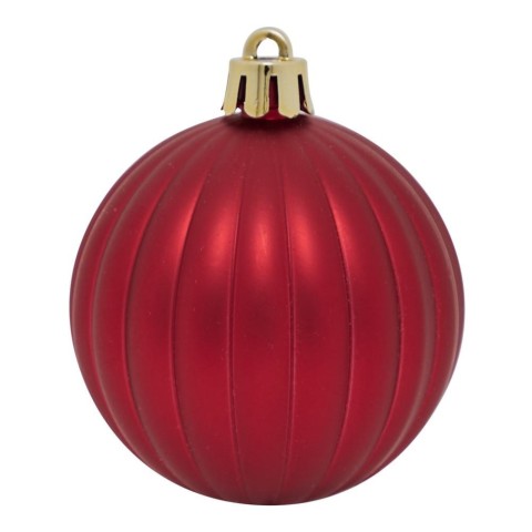 BOX 6 SFERE PLASTICA MATTE RED